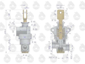 Zawór hamulcowy 42480160, 42481161 C-330 ORYGINAŁ URSUS