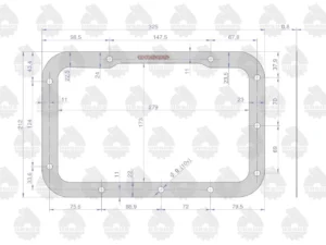 Uszczelka pokrywy górnej skrzyni biegów krążelit 0.8mm C-330 ( sprzedawane po 5 ) ORYGINAŁ URSUS