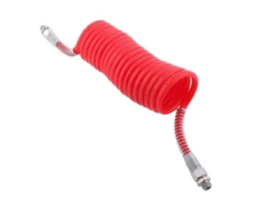 Przewód łączeniowy spiralny czerwone osłony poliamid gwint zewnętrzny 16x1.5 dł 6m POLMO