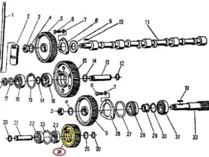 Koło rozrządu pośrednie dolne 950416 C-360/Zetor ORYGINAŁ URSUS