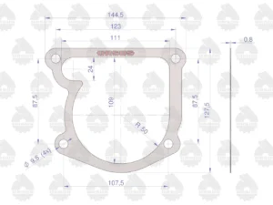 Uszczelka pompy wodnej 950613 krążelit 0.8mm C-360 Zetor ( sprzedawane po 10 ) ORYGINAŁ URSUS