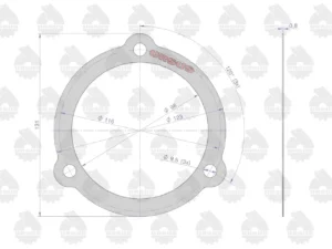 Uszczelka pokrywy tylnej zwolnicy krążelit 0.8mm C-360 ( sprzedawane po 10 ) ORYGINAŁ URSUS