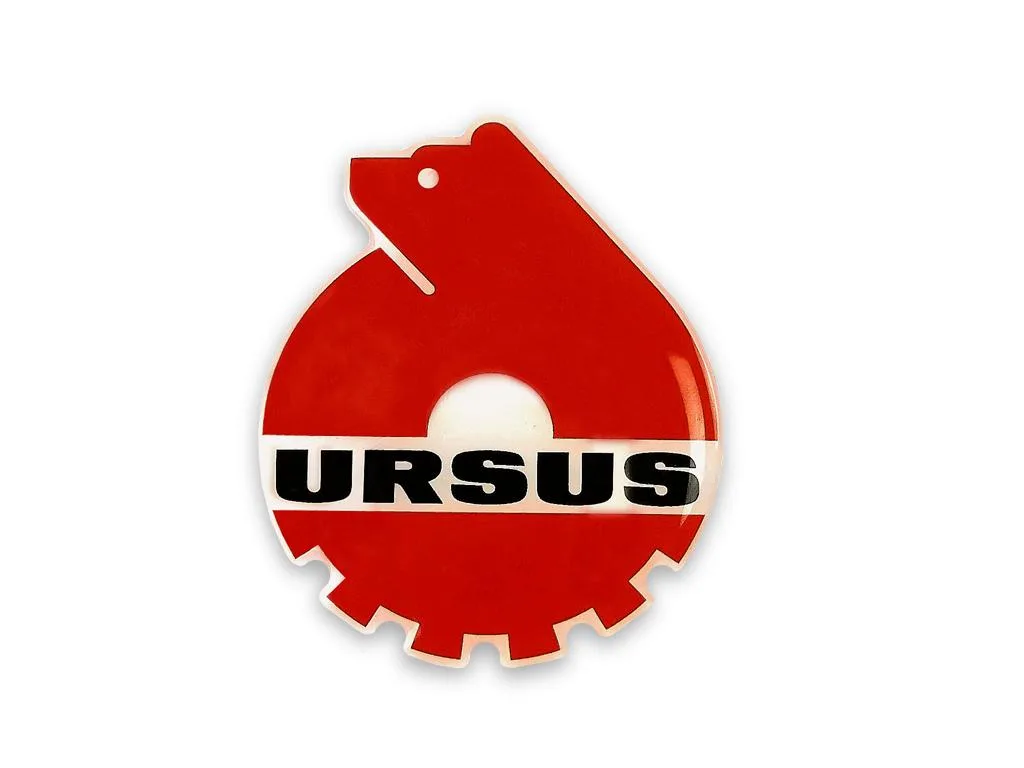 Emblemat. naklejka wypukła 3D-w3 ORYGINAŁ URSUS ( sprzedawane po 4 )