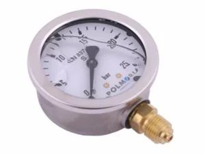 Manometr glicerynowy M63 0-25 bar dolne przyłącze G1/4" POLMO
