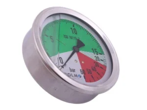 Manometr glicerynowy M100 0-15/60 bar gwint G1/4" tylne przyłącze. obudowa kwasoodporna. sadowniczy POLMO