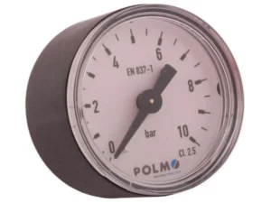Manometr suchy M40 0-10 bar gwint G1/8" tylne przyłącze obudowa plastikowa POLMO