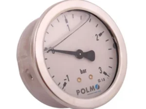 Manowakuometr glicerynowy M63 (-1 do 3 bar) tylne przyłącze G1/4 POLMO