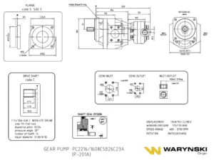 Pompa hydrauliczna PC2216/1608C5B26C23A (P-201A) Waryński