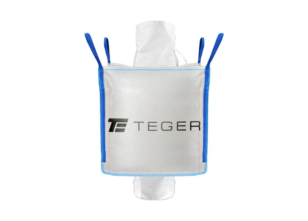 Worek BIG BAG 500kg. 90 x 90 x 90. 4 uchwyty. Lej zasypowy / Lej spustowy. Tasiemka /TEGER