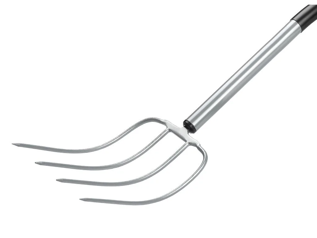 Widły gospodarcze 4-zębne na metalowym trzonku - Extra Long, (dł. 1580 mm) Extreme, Teger - obrazek 2