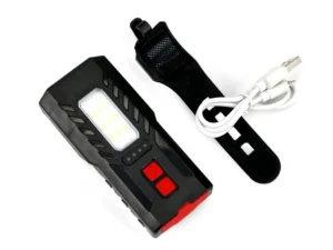 Lampa rowerowa latarka LED przednia zdwojona z powerbankiem 4000 mAh i funkcją RED ładowana USB Teger