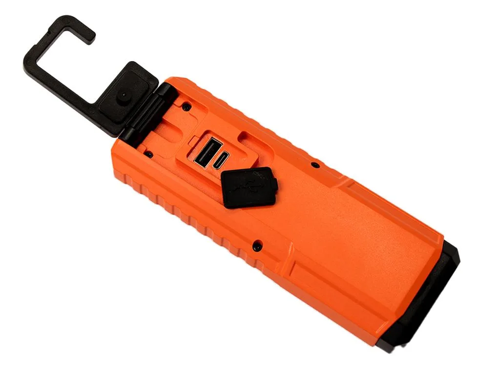 Latarka uniwersalna LED COB,ładowana USB z funkcją warsztatową, cyfrowym wyświetlaczem naładowania i powerbank 2400 mAh XPS 300 lm Teger - obrazek 4