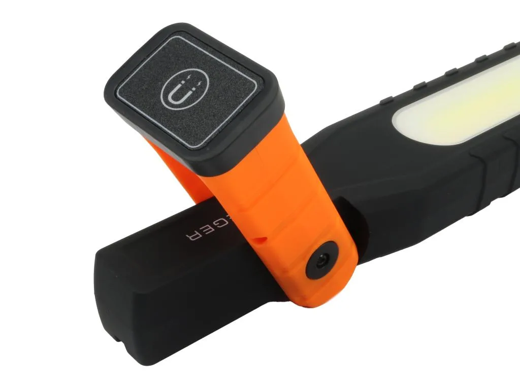 Lampa warsztatowa, latarka LED COB XPG wzmocniona obudowa 1100lm 5000 mAh, z powerbankiem, Teger - obrazek 4