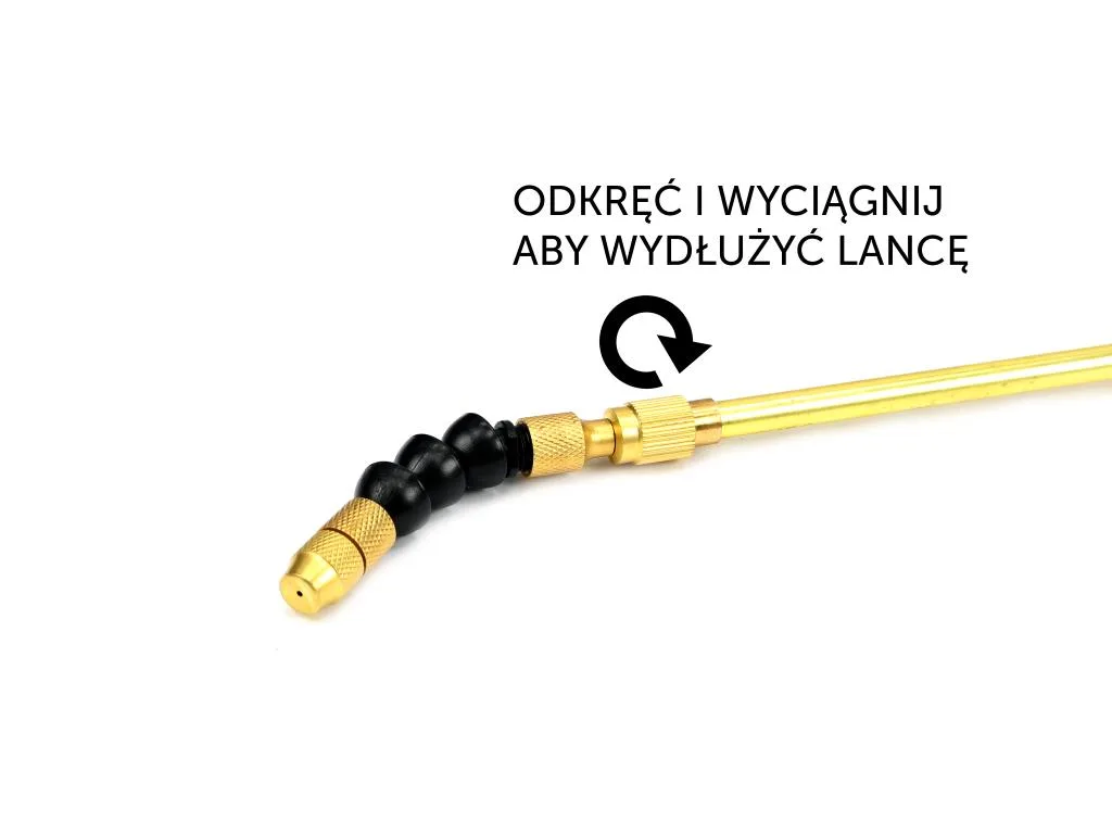 Regulowana metalowa lanca teleskopowa do opryskiwacza ciśnieniowego 5/8/10L TEGER - obrazek 3