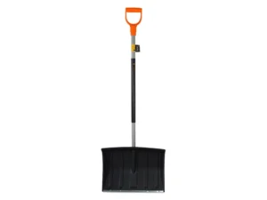Łopata do śniegu na metalowym trzonku, 480x1200 mm - czarna, Teger
