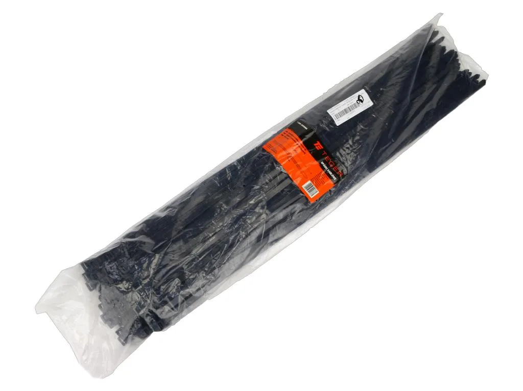 Opaski kablowe, opaska kablowa, opaski zaciskowe, tyrytytki, trytytki, 12.0 x 900mm 100 szt w worku czarne odporne na UV, Teger - obrazek 2