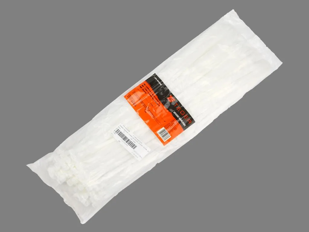 Opaski kablowe, opaska kablowa, opaski zaciskowe, tyrytytki, trytytki, 9.0 x 550mm 100 szt w worku transparentne odporne na UV, Teger - obrazek 2