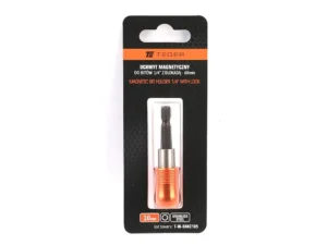 Uchwyt magnetyczny do bitów HEX 1/4" 10x60 mm - z blokadą (quick release), CR-V, Teger