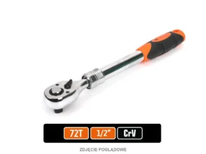 Grzechotka teleskopowa 1/2" 72T, CR-V, Teger