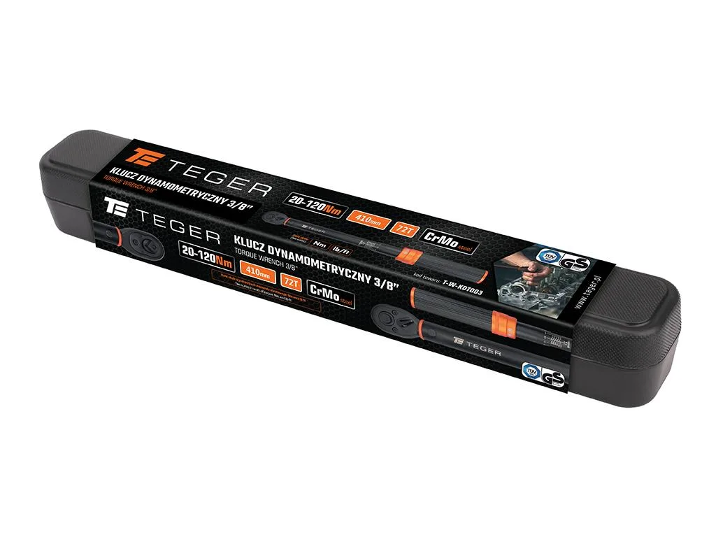 Klucz dynamometryczny, 3/8" 20-120Nm 72T / 410mm, Teger - obrazek 3