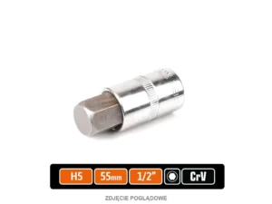 Klucz nasadowy 1/2" z bitem HEX H5x55 mm, S2/CR-V, Teger