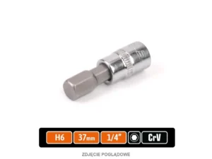 Klucz nasadowy 1/4" z bitem HEX H6x37 mm, S2/CR-V, Teger