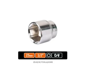 Klucz nasadowy 1/2" sześciokątny 23 mm, CR-V, Teger