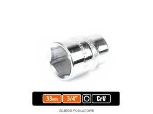 Klucz nasadowy 3/4" sześciokątny 33 mm, CR-V, Teger