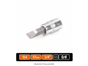 Klucz nasadowy 1/4" z bitem SL 6x37 mm, S2/CR-V, Teger