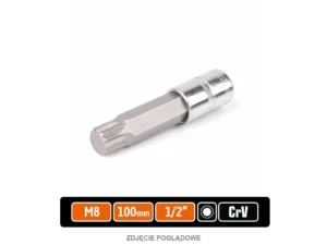 Klucz nasadowy 1/2" z bitem SPLINE M8x100 mm, S2/CR-V, Teger