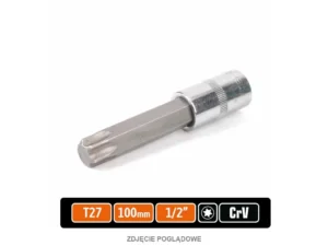 Klucz nasadowy 1/2" z bitem TORX T27x100 mm, S2/CR-V, Teger