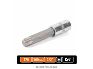 Klucz nasadowy 1/2" z bitem TORX T70x100 mm, S2/CR-V, Teger
