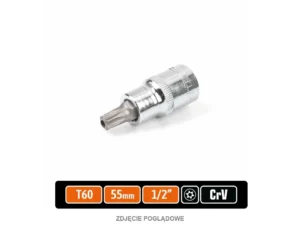 Klucz nasadowy 1/2" z bitem TORX T60x55 mm - z otworem, S2/CR-V, Teger