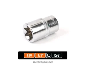 Klucz nasadowy 1/2" TORX E18, CR-V, Teger