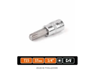 Klucz nasadowy 1/4" z bitem TORX T15x37 mm, S2/CR-V, Teger
