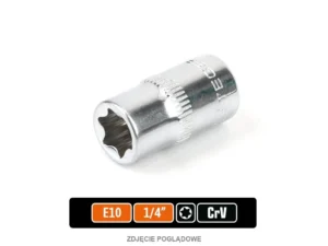 Klucz nasadowy 1/4" TORX E10, CR-V, Teger