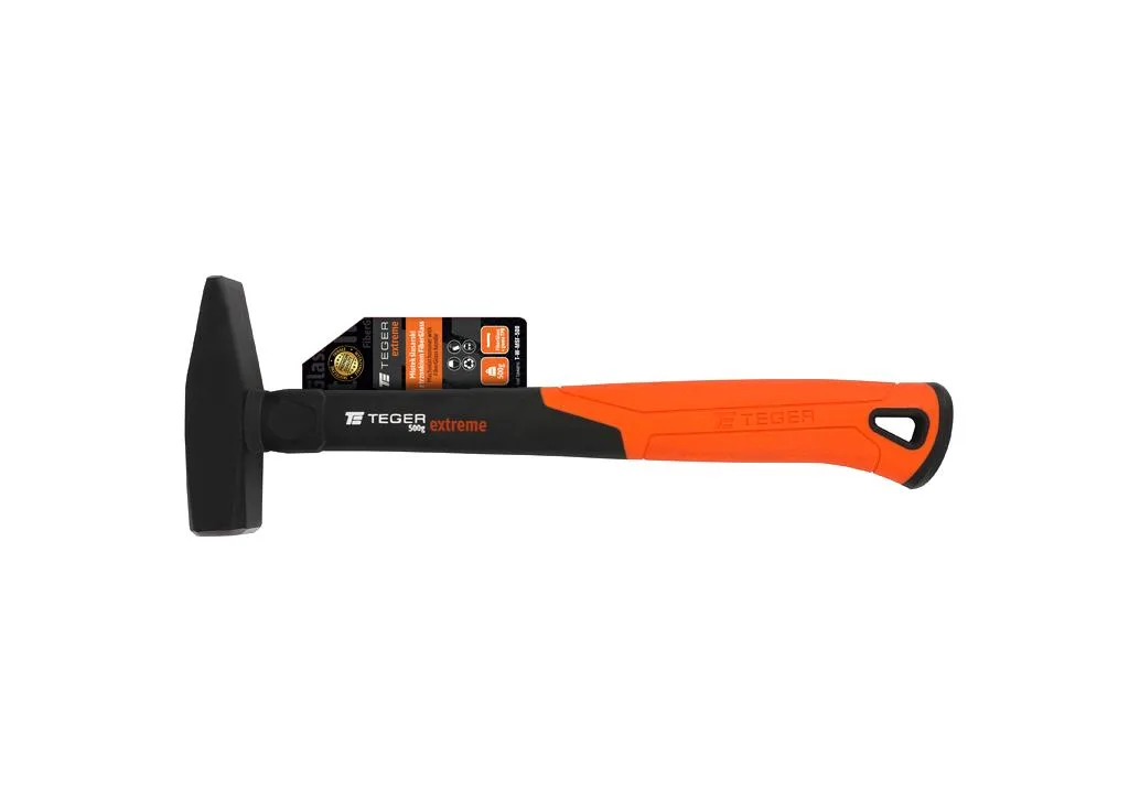 Młotek ślusarski z trzonkiem fiberglass 500 g Extreme / TEGER - obrazek 3