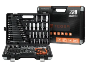 Zestaw kluczy nasadowych 220 szt / TEGER