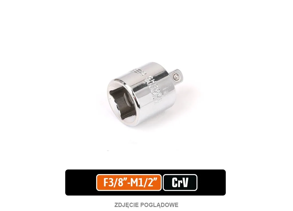 Redukcja F 3/8"-M 1/2", CR-V, Teger