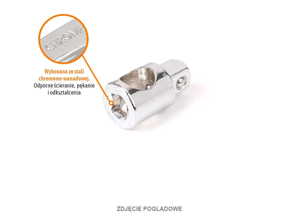 Redukcja TYP T M 1/2"-F 3/8", CR-V, Teger - obrazek 2