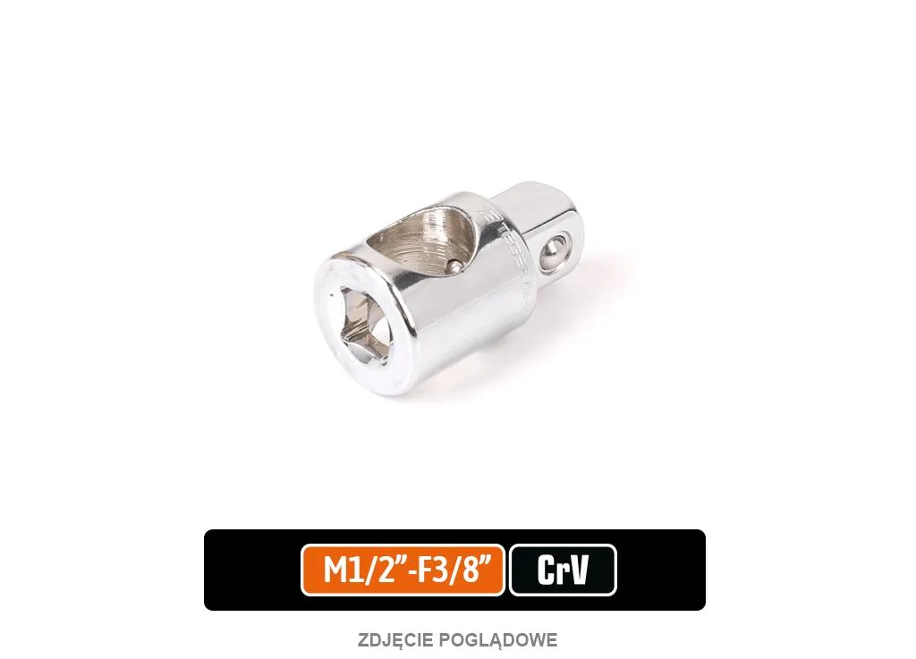 Redukcja TYP T M 1/2"-F 3/8", CR-V, Teger