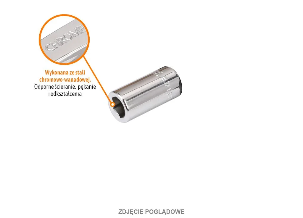 Adapter do bitów 1/4", CR-V, Teger - obrazek 2