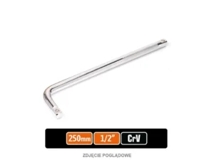 Pokrętło do nasadek TYP L 1/2" 250 mm, CR-V, TEGER