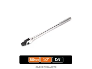Pokrętło do nasadek obrotowe - uchylne 1/2" 380 mm, CR-V, TEGER