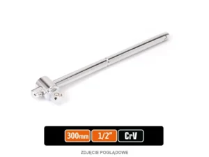 Pokrętło do nasadek przesuwne TYP T 1/2", 300 mm, CR-V, Teger