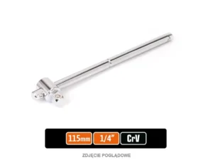 Pokrętło do nasadek przesuwne TYP T 1/4", 115 mm, CR-V, Teger