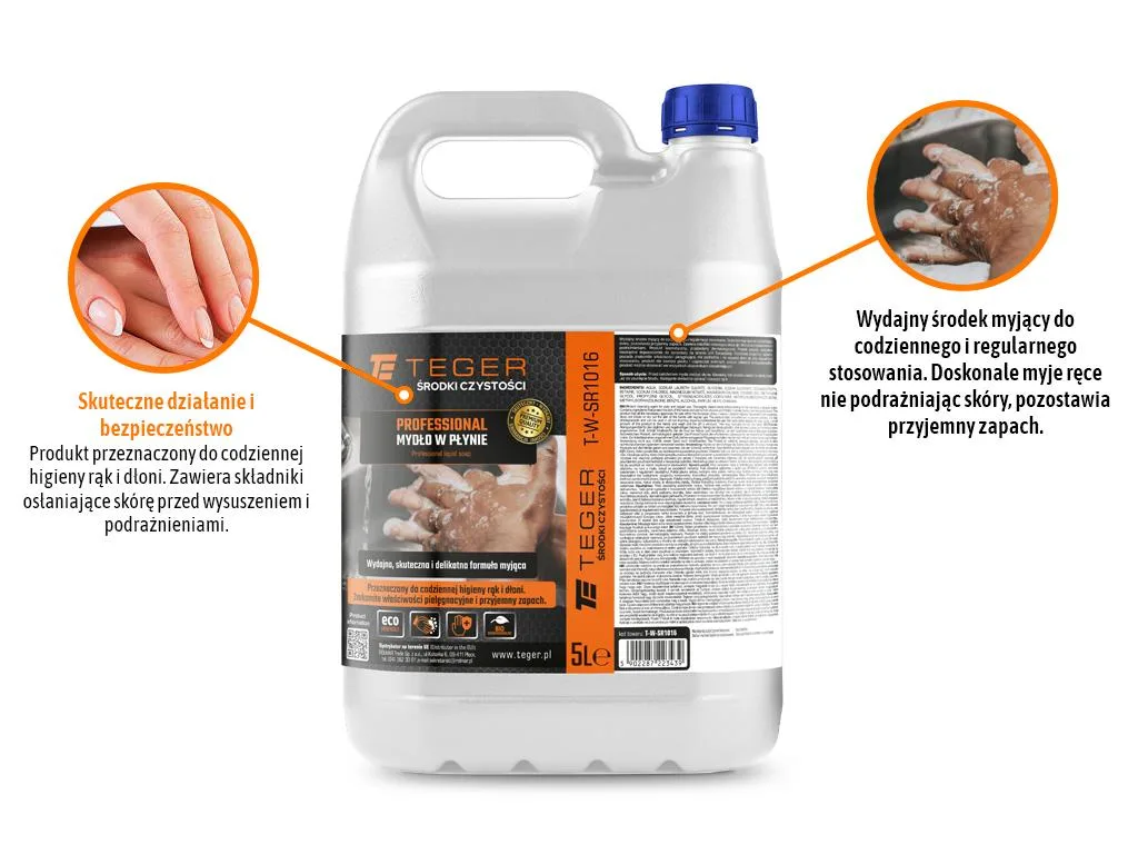Mydło w płynie PROFESSIONAL 5l / TEGER - obrazek 2