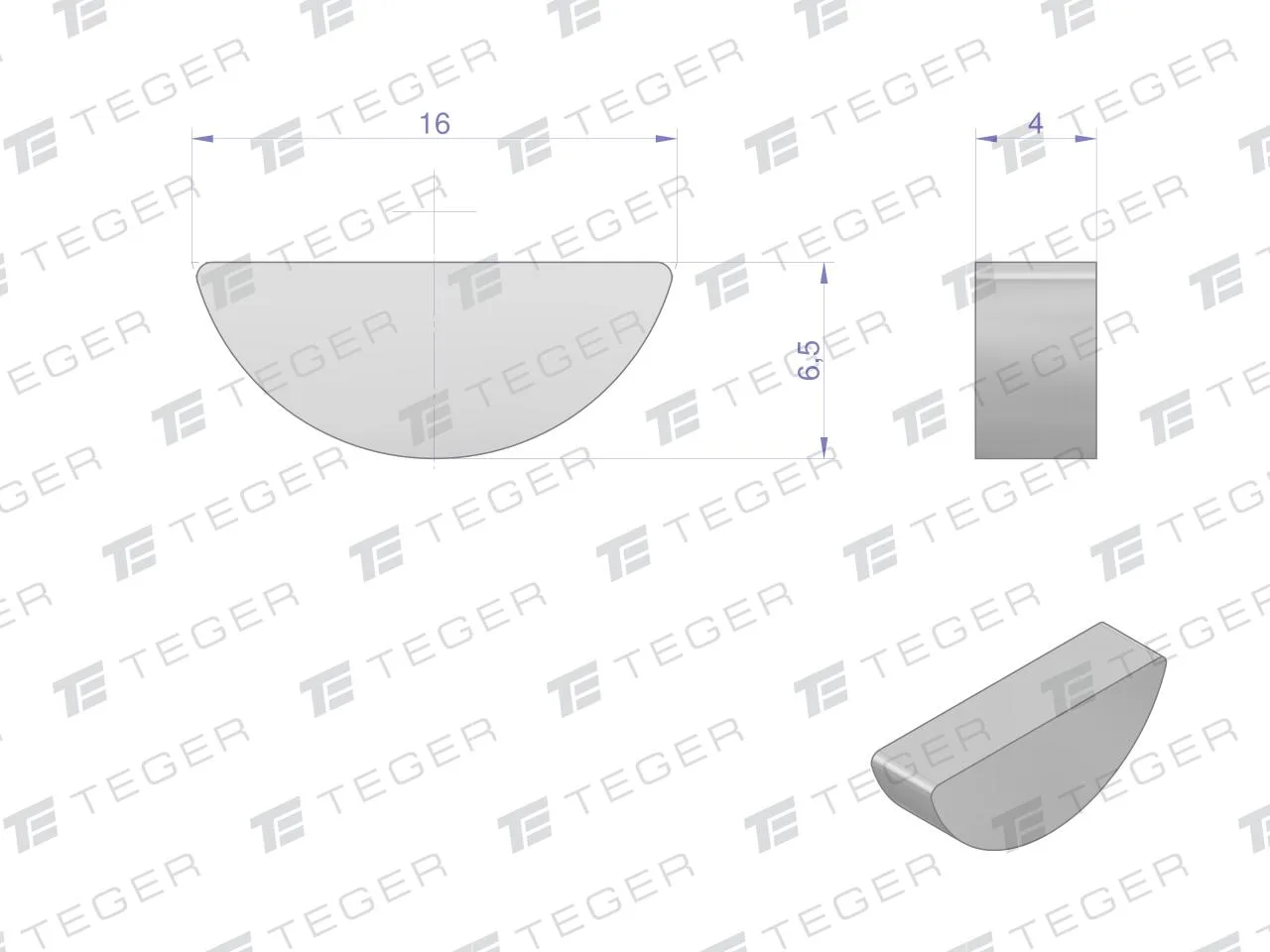 Wpust czółenkowy 4x6.5 TEGER, (sprzedawane po 10) - obrazek 2