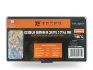 Zestaw koszulek termokurczliwych z cyną MIX 50 szt. TEGER