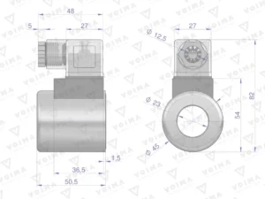 Cewka dzielnika elektrozaworu V-DVS-50L-3/8 V-DVS-50L-1/2 12V DC VOIMA